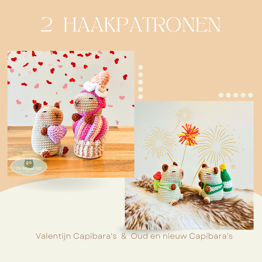 Haakpatroon Valentijn Capibara's