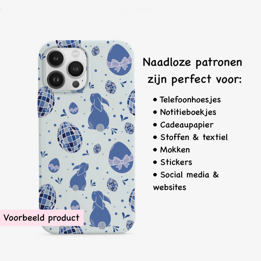 Naadloos patroon Pasen (Seamless Pattern) – Digitale Achtergrond – PNG 300 DPI