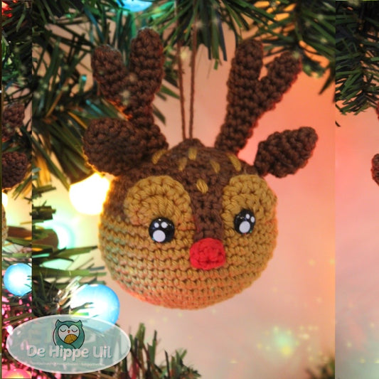 Haakpatroon Rendier kerstbal