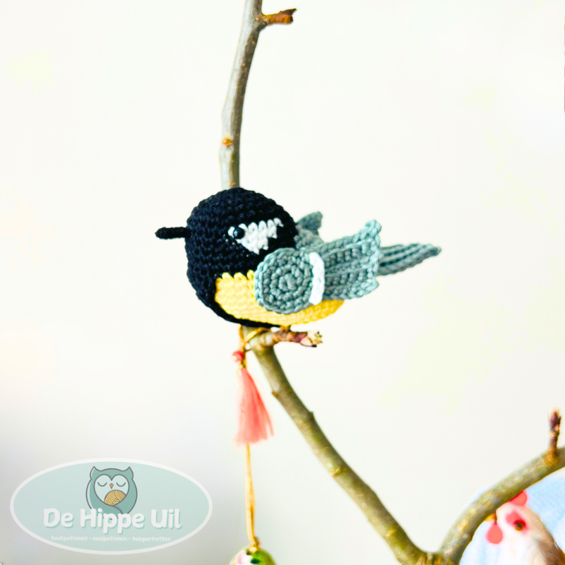 Amigurumi Great Tit Crochet Pattern, PDF Pattern