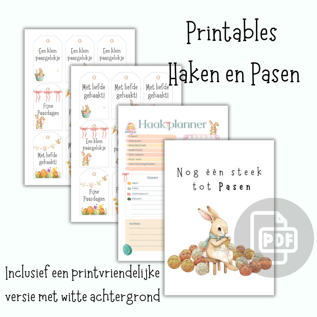 paas decoratie haakplanner poster labels