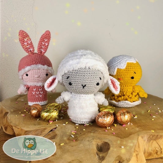 paashaas schaap kuiken haken amigurumi pasen
