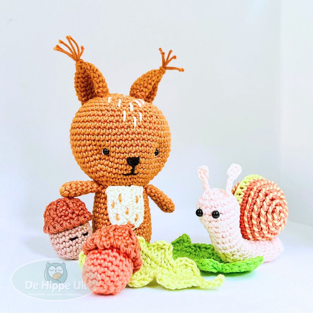 Haakpatroon Eekhoorn en Herfstvriendjes