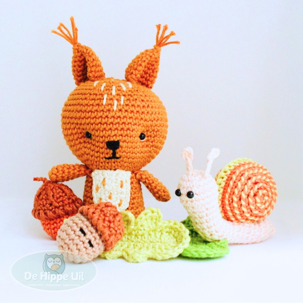 Haakpatroon Eekhoorn en Herfstvriendjes