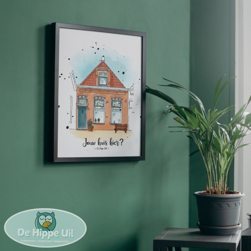 Huisportret papieren afdruk + digitale print