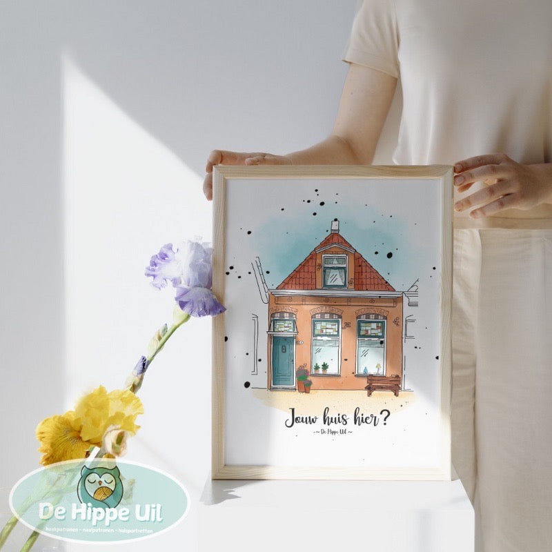 Huisportret papieren afdruk + digitale print