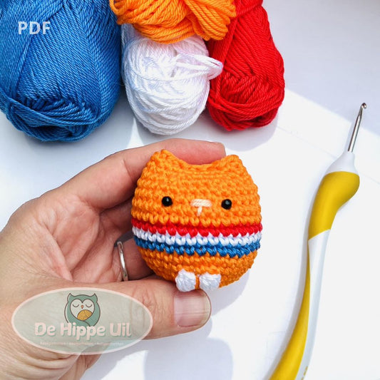 Haakpatroon Schattig Katje, inclusief Koningsdag variant