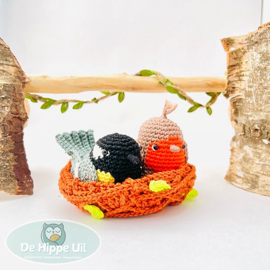 koolmeesje en roodborstje haken 