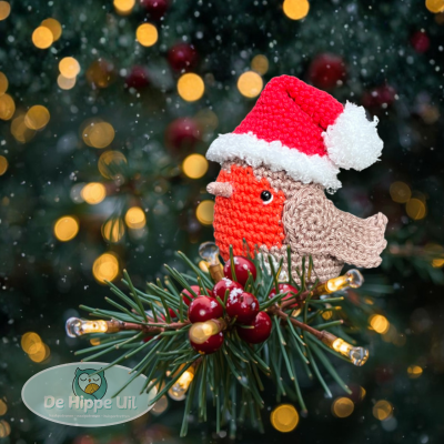 Haakpatroon Roodborstje met nestje